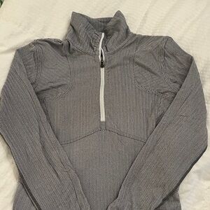 lululemon athletica Gray Patterned Half-Zip Sweatshirt